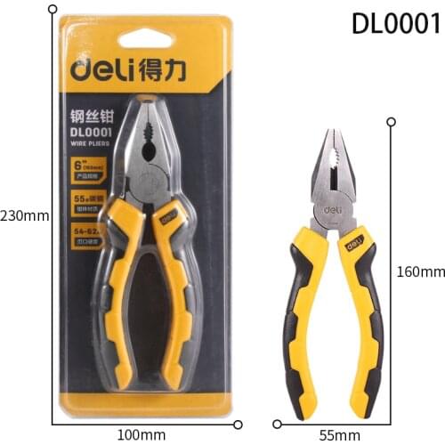 Deli 6/7/8“ Wire Cutter Industrial Grade Multifunction Wire Stripper Crimping Tool Cutter Cable Crimper Plier Electrician House