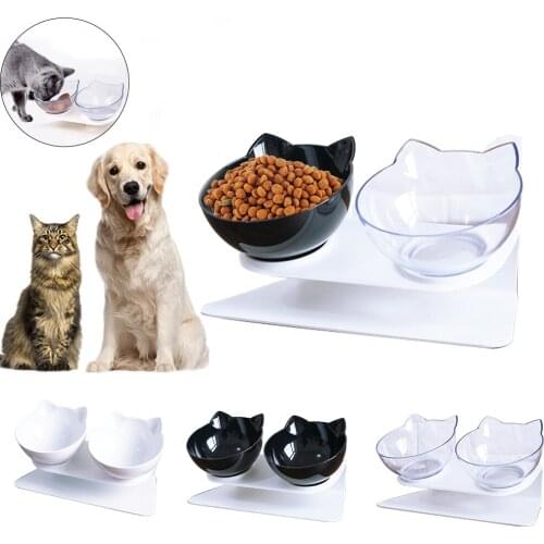 Non-slip Double Cat Bowl Dog Bowl With Raised Stand Pet Supplies Cat Water Bowl For Cat Food Bowls For Dog Feeder
