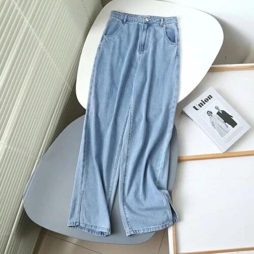 Casual Solid Maxi Slit Pants DLZK120