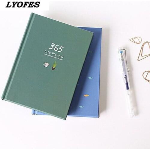 Simple and fresh Stationery Notebook 365 Planner Kawaii Weekly Monthly Daily Diary Planner Notebooks or Journals School Supplies