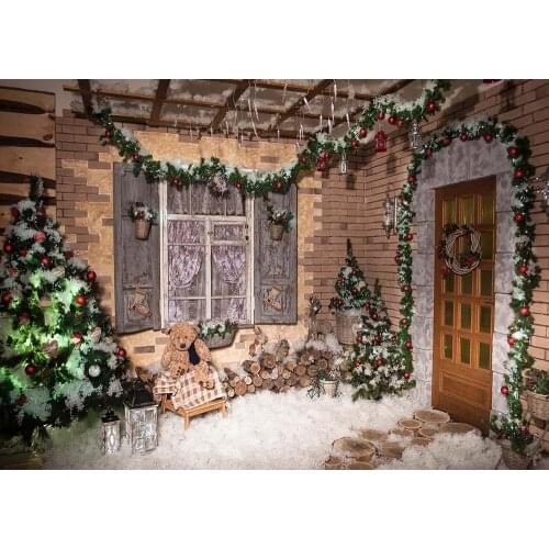 Christmas outdoor Christmas tree lights snow and ice photography background live, advertising, scene layout background