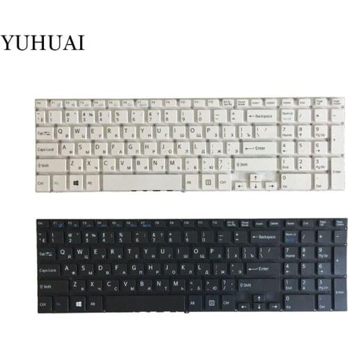 Russian RU Keyboard for Sony VAIO SVF152 SVF153 SVF152C29M SVF1541 SVF1521K1EB SVF1521P1R SVF1521V6E White black Laptop keyboard