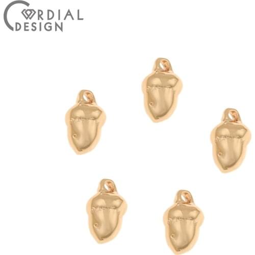 Cordial Design 100Pcs 6*9MM Earrings Accessories/Charms/Pine Cone Shape/Hand Made/Copper/Pendant/Jewelry Findings & Components