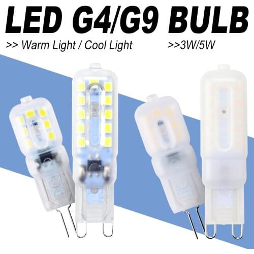 G4 LED Lamp 3W 5W Corn Bulb LED Bulb G9 220V Dimmable LED Light 2835 Spotlight Chandelier Candle Lighting Replace Halogen Lamp