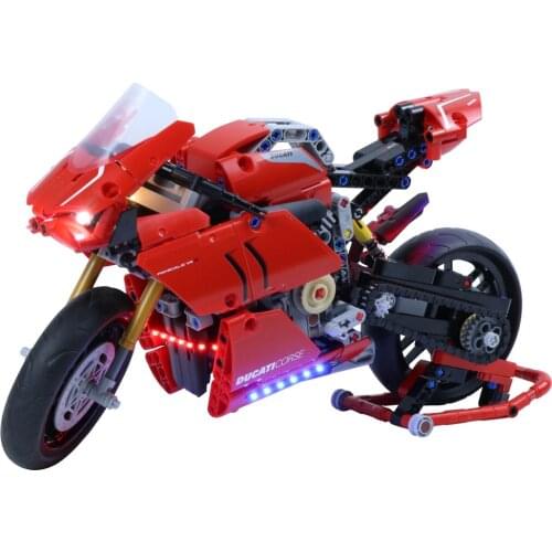 USB Powered LED Lighting Kit For Technic Ducati Panigale V4 R 42107 (LED Included Only, No Kit) For Children Toys-Luxury Version