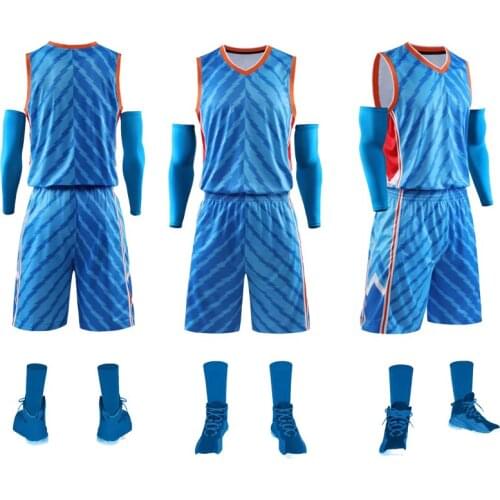 High quality College throwback basketball training jersey set blank team cheap basketball uniforms tracksuits basketball jerseys