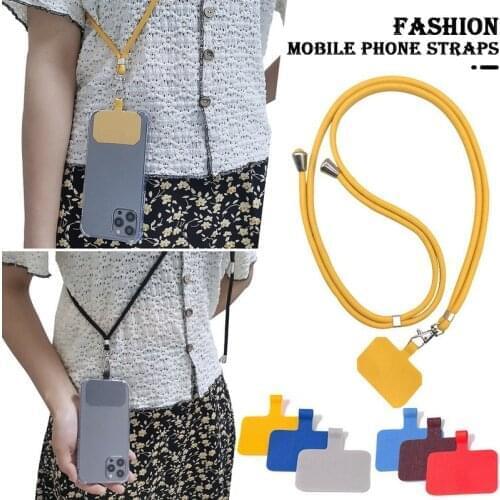 Universal Crossbody Nylon Patch Phone Lanyards Mobile Phone Strap Lanyard 9 Colors Soft Rope for Cell Phone Hanging Cord