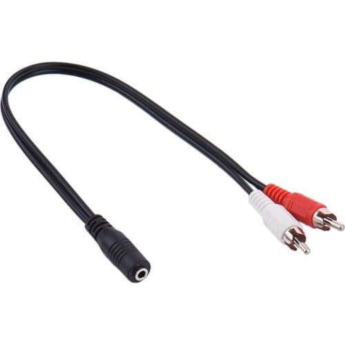 Universal RCA Cable 3.5mm Jack Stereo Audio Cable Female To 2RCA Male Socket To Headphone 3.5 AUX Y Adapter For DVD Amplifiers