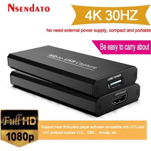 USB2.0 Video Capture 1080P 4K HD To USB 2.0 Game Video Capture Card Live Streaming Broadcast Recording For Net class XBOX PS4