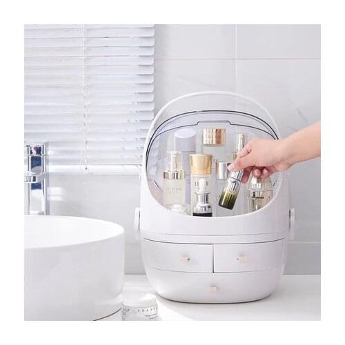 Cosmetics storage box dormitory desktop dust-proof simple household makeup box dressing table skin care products rack