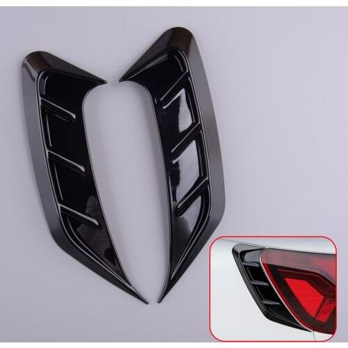 1 Pair ABS Black Car Rear Headlight Side Eyebrows Frames Trims Fit For Audi A4 B9 2020