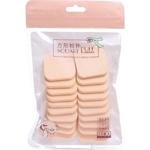 20pcs 3.8cm Durable Wet And Dry Use Sponge Powder Puff Foundation Cosmetic Facial Soft Powder Puff For BB Cream Blush T0735