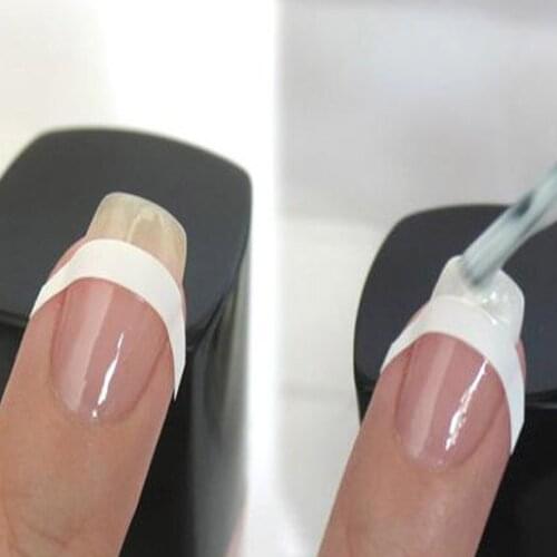 3 X Strip Nail Art Form Fringe Guides Sticker DIY Line Tips White