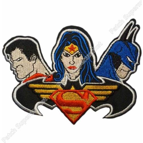 4.7" Dawn of Justice Embroidered Movie film TV Series applique stickers iron on patch for NC