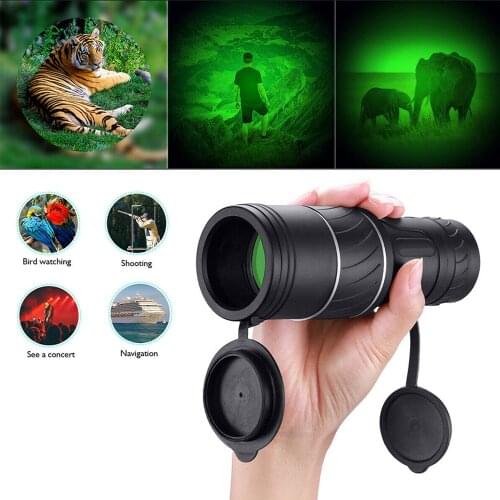 40x60 HD Monocular Telescope Outdoor Sports Tourism Spyglass for Camping Hunting Night Vision Pocket Telescope for Child Gift