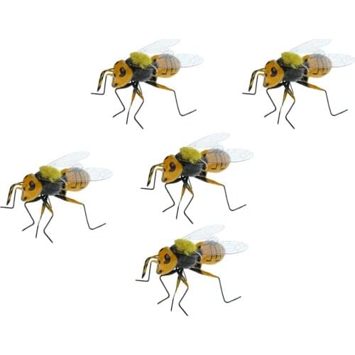 5x Vivid Bee Insect Imitation Animal Fridge Magnet Toys Outdoor Garden Lawn Tree Decor Flower Pot Miniature Craft