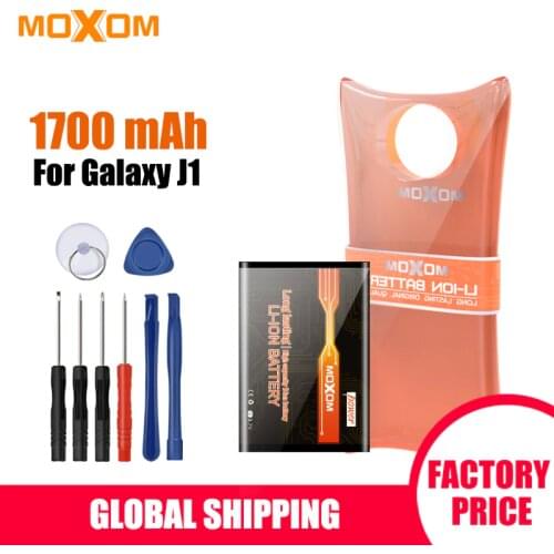 MOXOM Phone Battery For Samsung Galaxy J1 2016 J120 J120F J120A J120H J120T J120DS BJ120CBE 1700mAh Li-ion Battery Free Tools