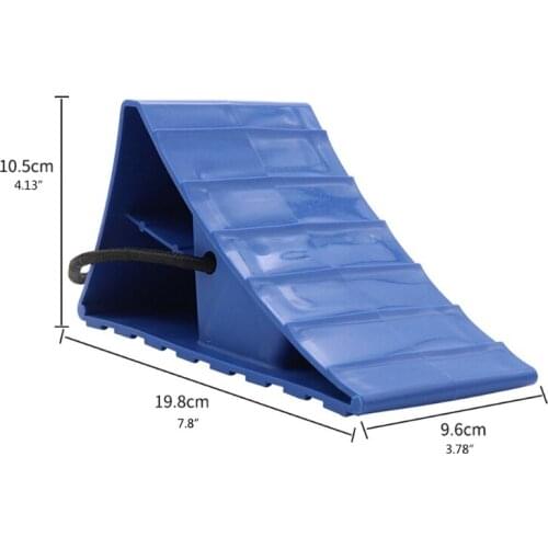 B36B Wheel Chocks with Rope Anti-skid Stopper Non Slip Base Suitable for Most Tyre Sizes Ideal Chocks for RV Trailer 2 Pack
