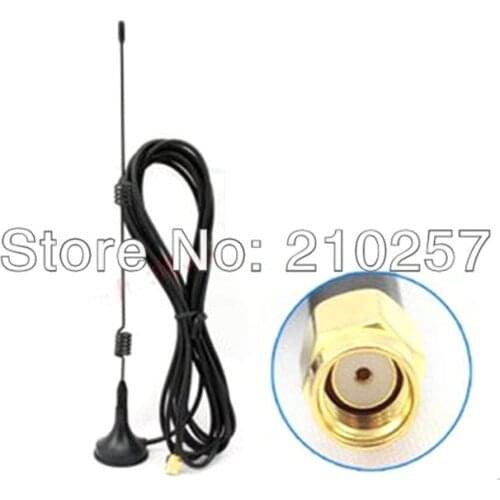 Free Shipping 10pcs 800-1900Mhz GSM Antenna CDMA GPRS High Gain 7dbi Omni Wireless Routher RP-Sma Male Aerial