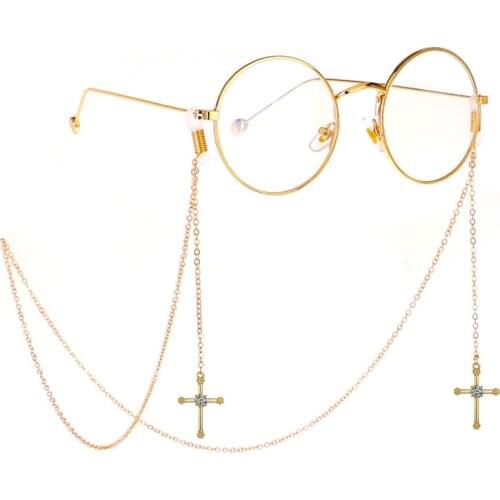 Cross Vintage Glasses Chain Holder Women Men Fashion Sunglasses Eyeglass Neck Cord Retainer Strap Eyewear Spectacles Holder