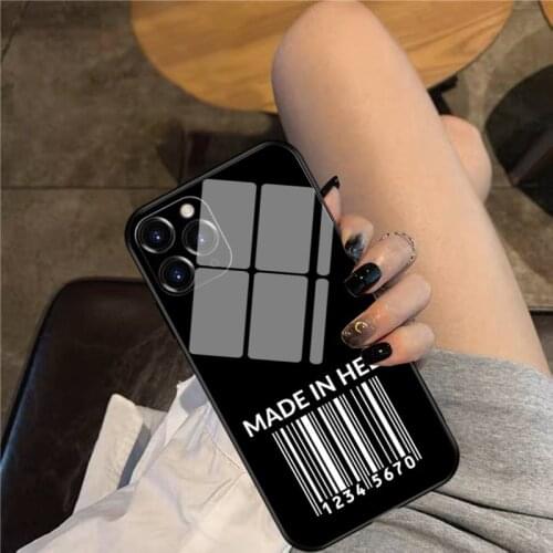 Made in hell Glass Phone Case For iphone 12 11 Pro Max XS XR X 8 7 Plus SE2 Case