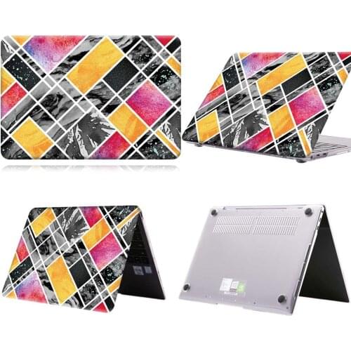 Yellow Pink Marble Anti-slip Laptop Case For MateBook 13/13 AMD Ryzen/14/D14/D15/X 2020/X Pro/Pro 16.1/Honor MagicBook 14/15