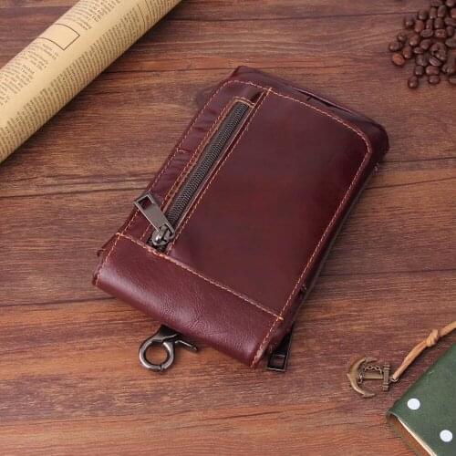 Hook Loop Shoulder Waist Belt Genuine Leather Case For Galaxy J7 J3 A6 A6+ A8 A8+ A7 A9(2018) J6 J8 S10 Lite A8S A6S A8 A9 Star