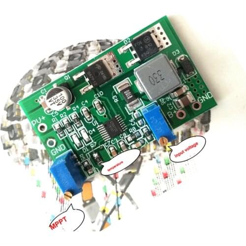 DIYKB CN3722 MPPT Solar Controller 2A Charging management system 12V 24V For 1S 2S 3S 4S Lithium / Lead-acid Battery li-ion