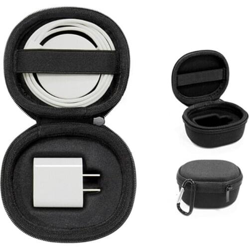 Travel Protective Carrying Storage Bag Nylon Hard Case for Phone 12 Magnetic Wireless Charger Handy Case