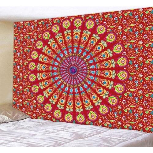 Mandala pattern home decoration fantasy scene tapestry wall decoration Hippie Bohemian decorative sheet yoga mat sofa blanket