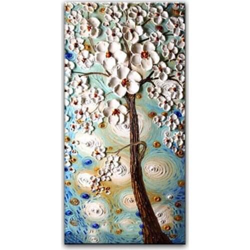 Oil painting Hand-painted Home decoration oil painting High quality canvaspainting knife painting flower pictures No Frame