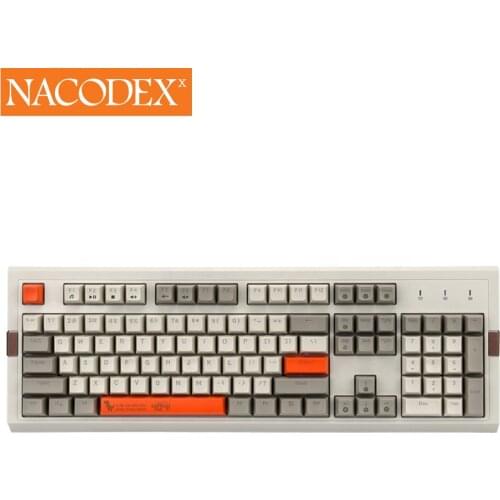 AJAZZ NACODEX AK510 104 Keys PBT Retro CHERRY Mechanical KeyboardSA Spherical Keycap with Programmable Macro Function