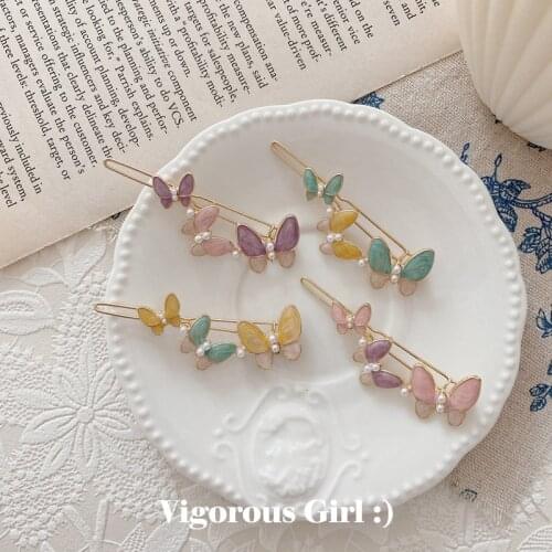 Korean Fashion Dripping oil Hair Clips Vintage Geometric Alloy side clip Elegant Barrettes Women Side Bangs Hair Clip Accessorie