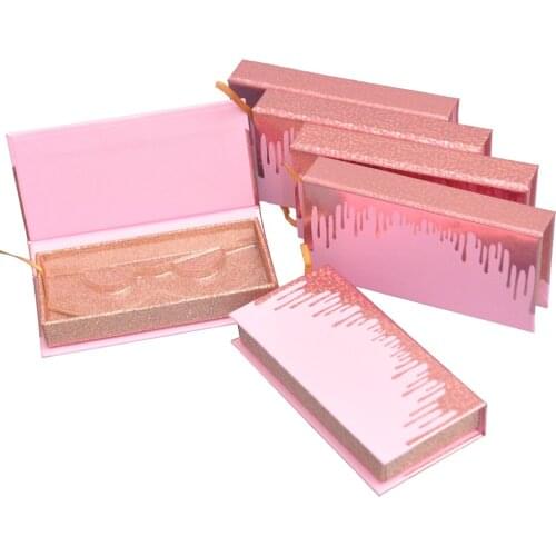 Eyelash Boxes Wholesale Lash Packaging Empty Eyelashes Package Rectangle Cardboard Lashes Case Glitter Box with Tray Vendors