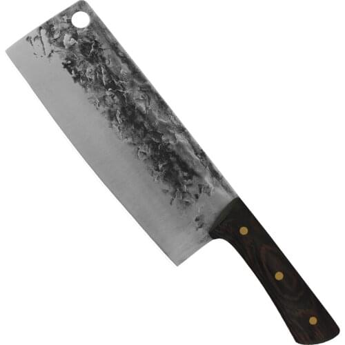 Forged Chinese Chopping Knife Camping Serbian Chef Knife Handmade Full Tang Sliced Chef Kitchen Butcher Nakiri Chopper Knife