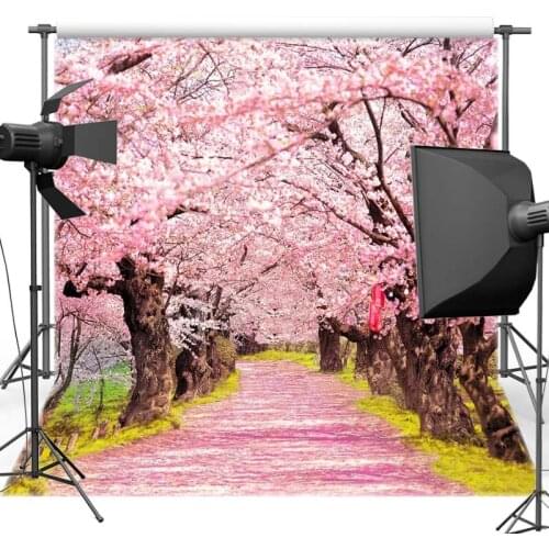 MEHOFOTO Pink Flower Tree Vinyl Photography Background For Wedding Scenic New Fabric Polyester Backdrop For Photo Studio 6264