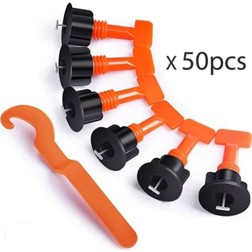 50pcs Tool for Leveling Tile Floor Spacer Reusable Tile Leveling System Construction Tools Locator Ceramic Tile Locator Leveler