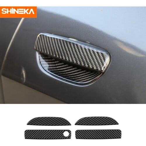SHINEKA Car Stickers For Dodge Challenger Car Outside Door Handle Door Bowl Decoration Cover Stickers For Dodge Challenger 2011
