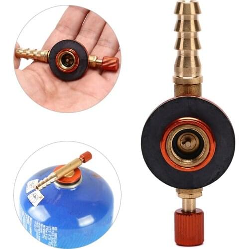 Outdoor Camping Gas Stove Regulating Valve Safe Switching Charging Inflatable Valve Adapter For Flat Tank Liquefied Cylinder