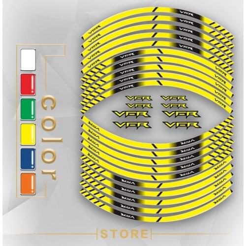 New Motorcycle Tire Reflective stickers inner wheel stripes decoration decals for HONDA VFR