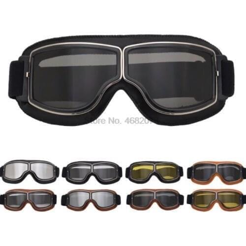 By DHL or Fedex 50pcs Universal Motorcycle Goggles Pilot Aviator Motorbike Scooter Biker Glasses Steampunk Goggles For Helmet