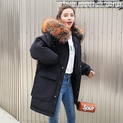 Cotton-padded Sale Polyester Full Clothes Girls Long Paragraph. 2019 Winter New Student Bf Easy Thickening Will Heavy Seta Lead