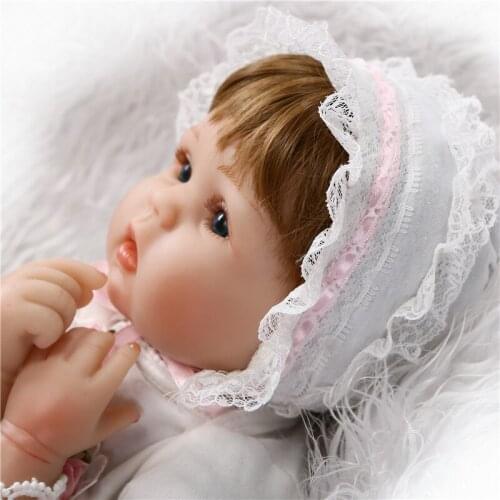 LUCY Realistic 16inch 40cm Lifelike Reborn Babies Soft Silicone Dolls Newborn Baby Doll playmate For Child Christmas Gift