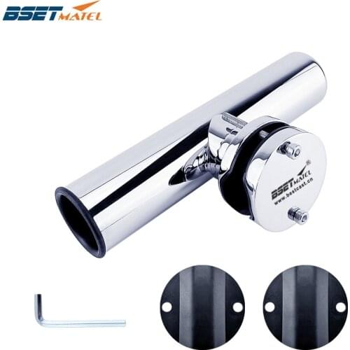 Rail Mount Stainless Steel 316 Fishing Rod Rack Holder Rest Pole Bracket Support for 1 to 2 inch Rail Marine Boat Accessories