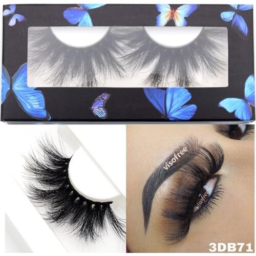 Visofree 25 mm mink eyelashes Dramatic Handmade faux 3D mink lashes fluffy makeup Thick fake lashes Crueltyfree eye lashes 3DB71