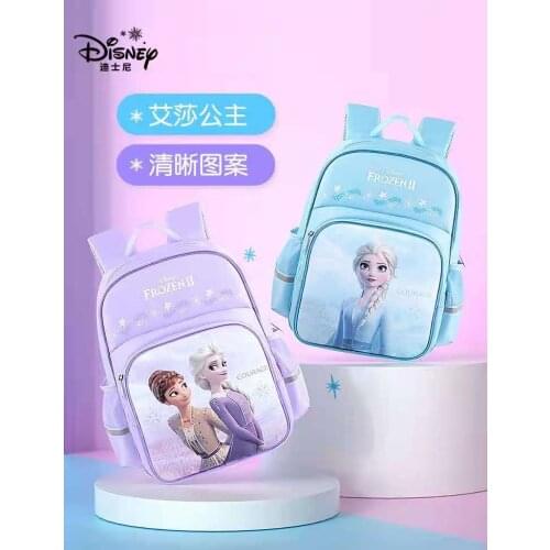 Disney Frozen School Bags For Girls Elsa Anna Primary Student Shoulder Backpack Grade 1-3 Large Capacity Super Light Mochilas
