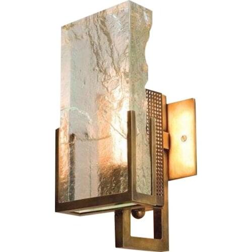 Nordic minimalist art ice crystal wall lamp light luxury bedside dining room light villa bedroom led wall sconce