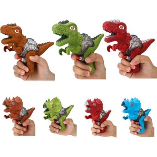 Water Spray Toy Movable Joint One Click Water Spray Colorful High Capacity Dinosaur Water Spray for Outdoor