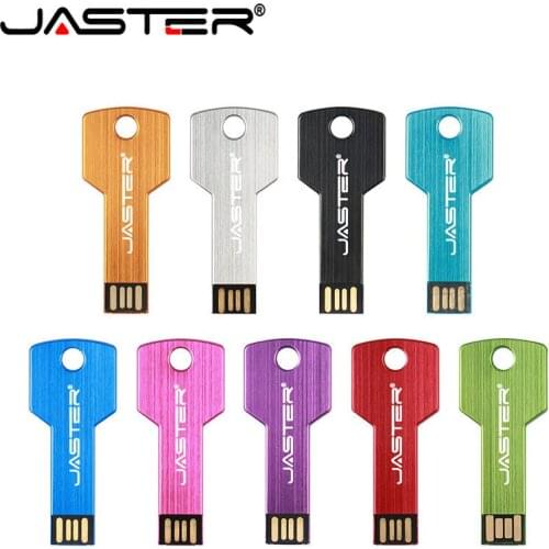 JASTER logo USB Pen Drive lot Metal Key Memory Stick 4GB 8GB 16GB 32GB 64GB USB 2.0 Flash Drive pendrive Cle USB Disk