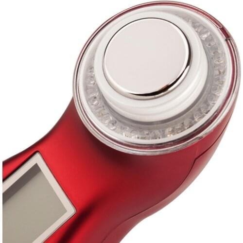 Vibrate Face Massager 3mhz Ultrasonic Photon Light Therapy Galvanic Ion Facial Beauty Device Anti Aging Wrinkle Removal Machine